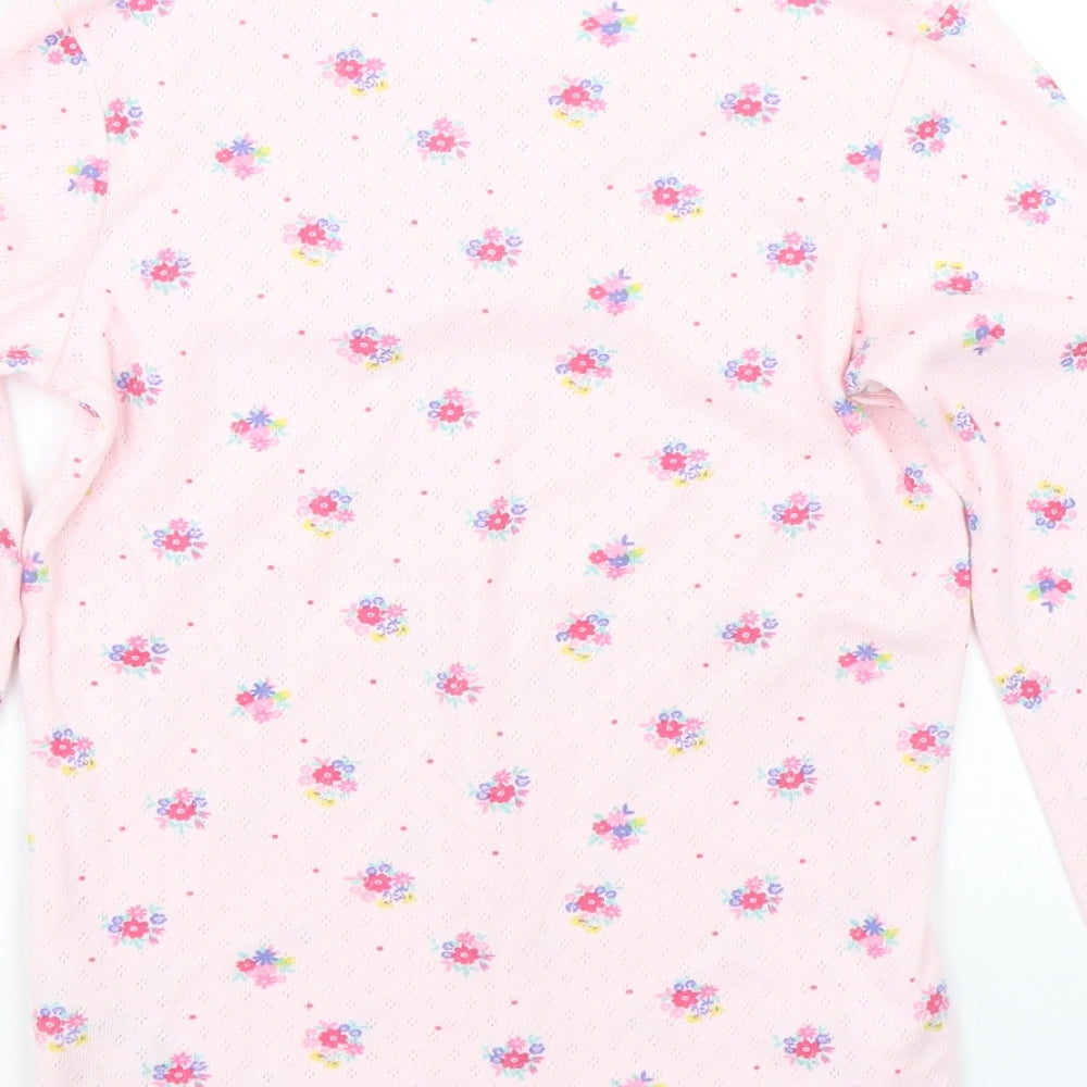M&S Girls Pink Floral   Pyjama Top Size 11-12 Years