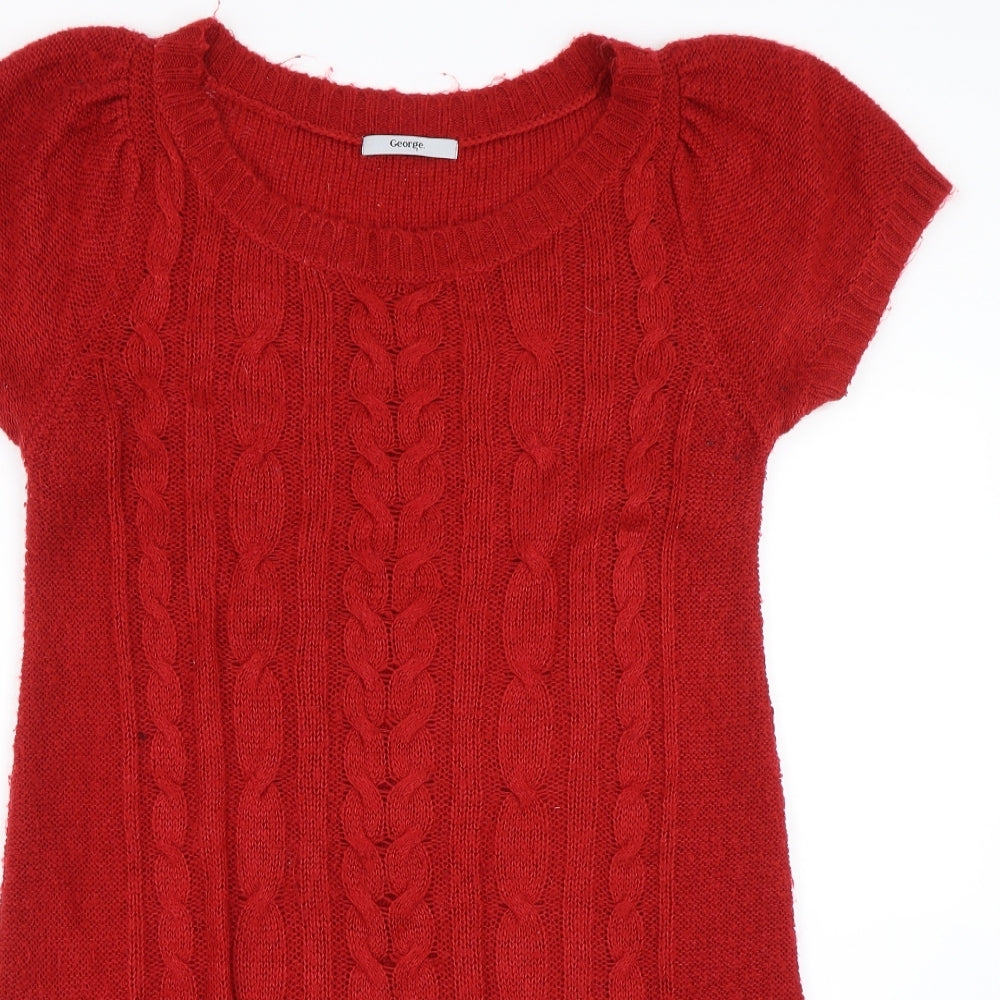 George Womens Red   Jumper Dress  Size 8