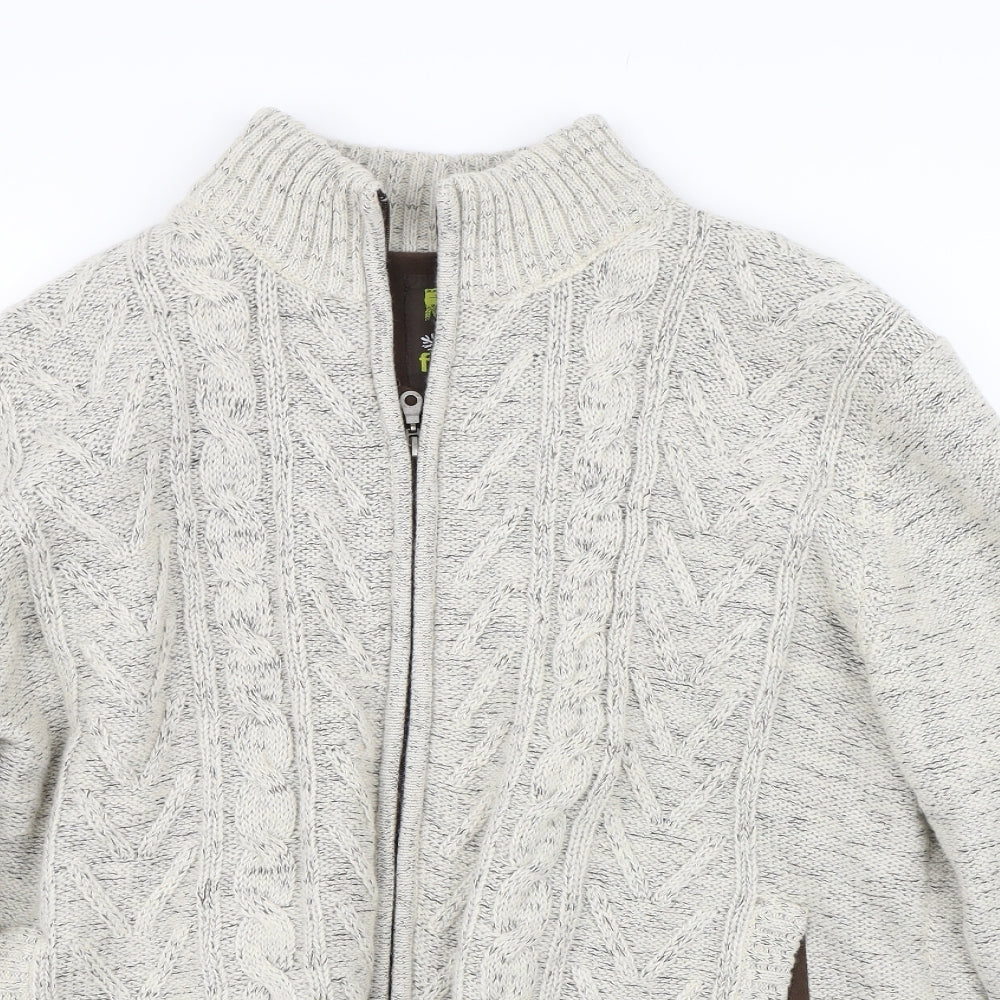 Atlas For Men Mens Beige   Full Zip Sweatshirt Size XL