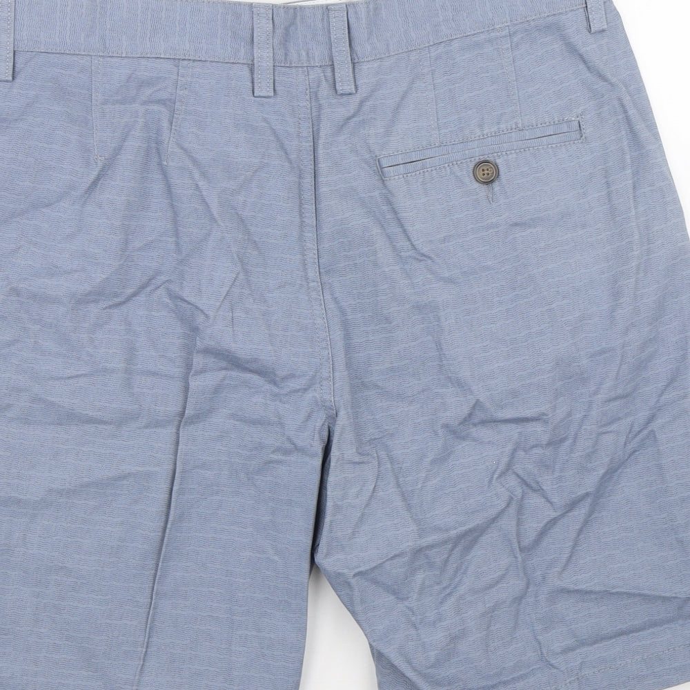 Maine Mens Blue Striped  Bermuda Shorts Size 36