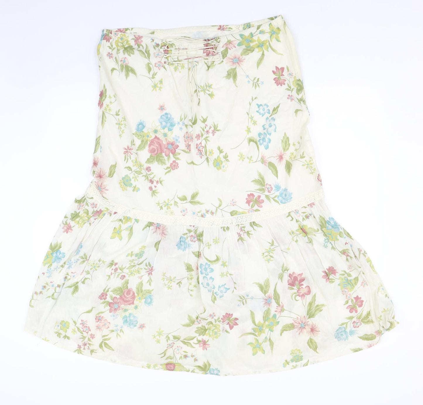 Joie de Vivre Womens Beige Floral  Fit & Flare  Size 18