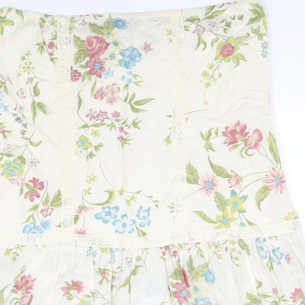 Joie de Vivre Womens Beige Floral  Fit & Flare  Size 18