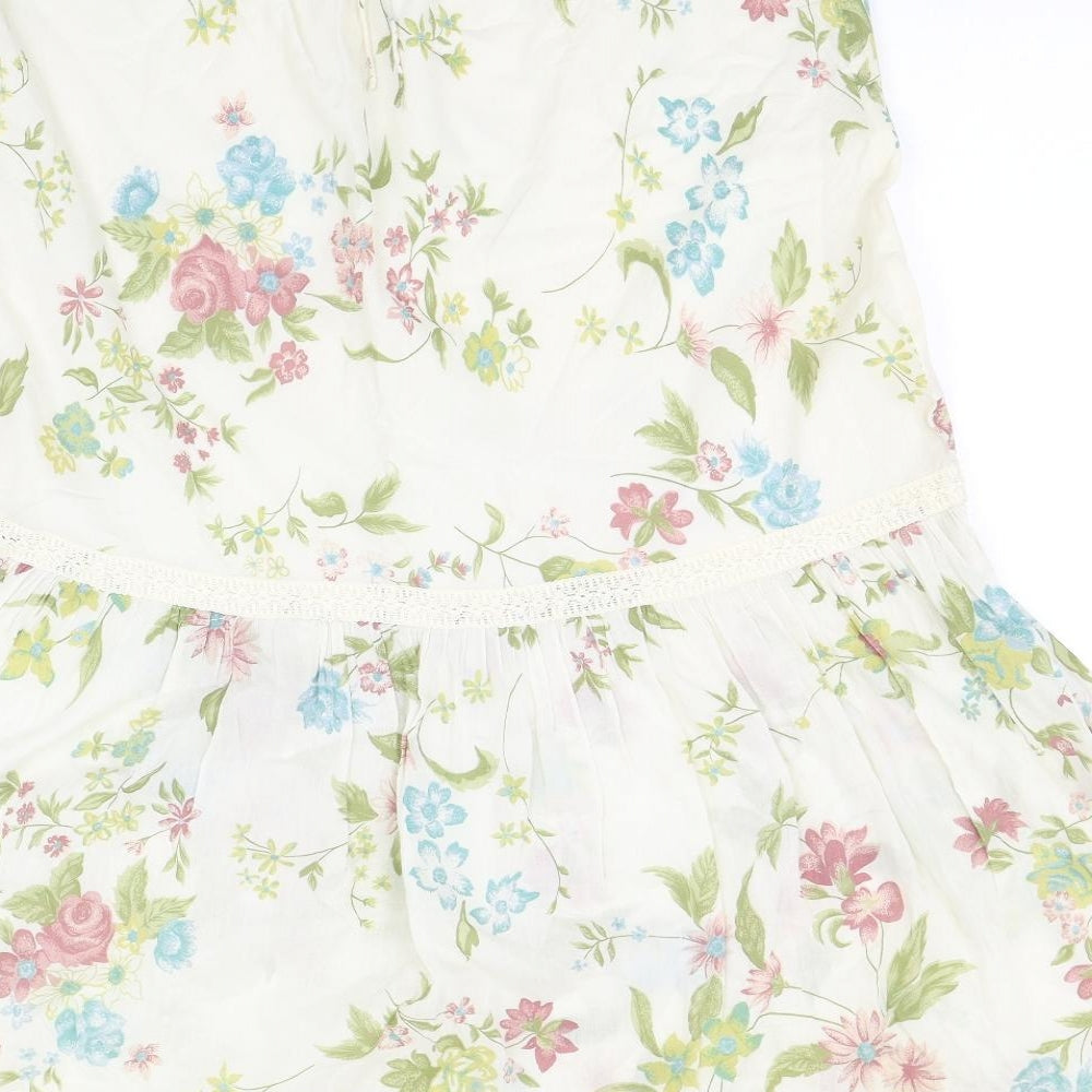 Joie de Vivre Womens Beige Floral  Fit & Flare  Size 18