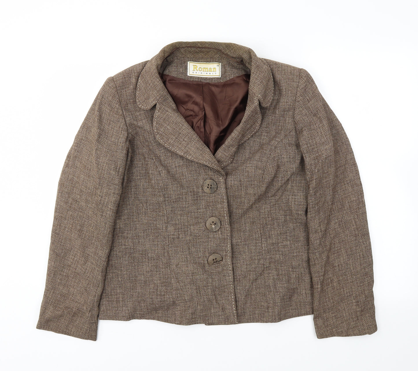 Roman Womens Brown   Jacket Blazer Size 18