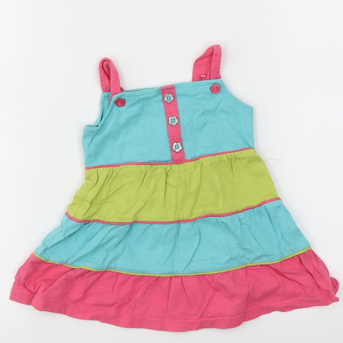 TU Girls Multicoloured Striped  Fit & Flare  Size 3-6 Months