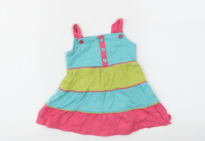 TU Girls Multicoloured Striped  Fit & Flare  Size 3-6 Months