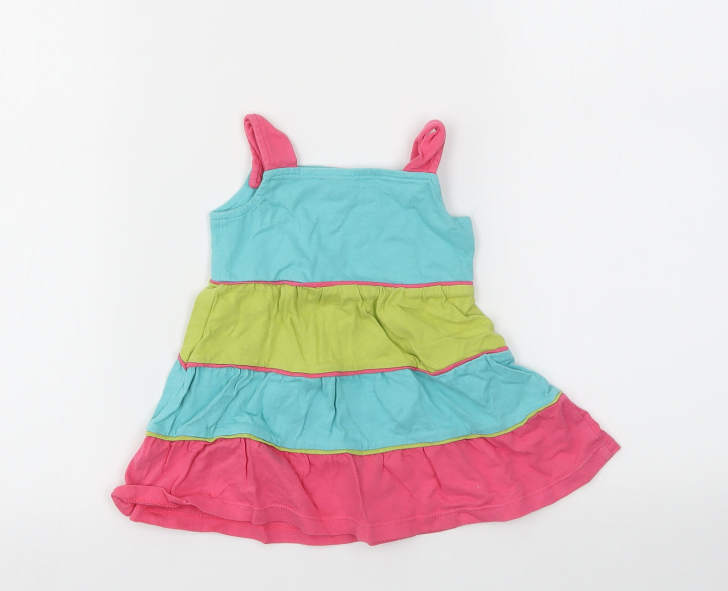 TU Girls Multicoloured Striped  Fit & Flare  Size 3-6 Months