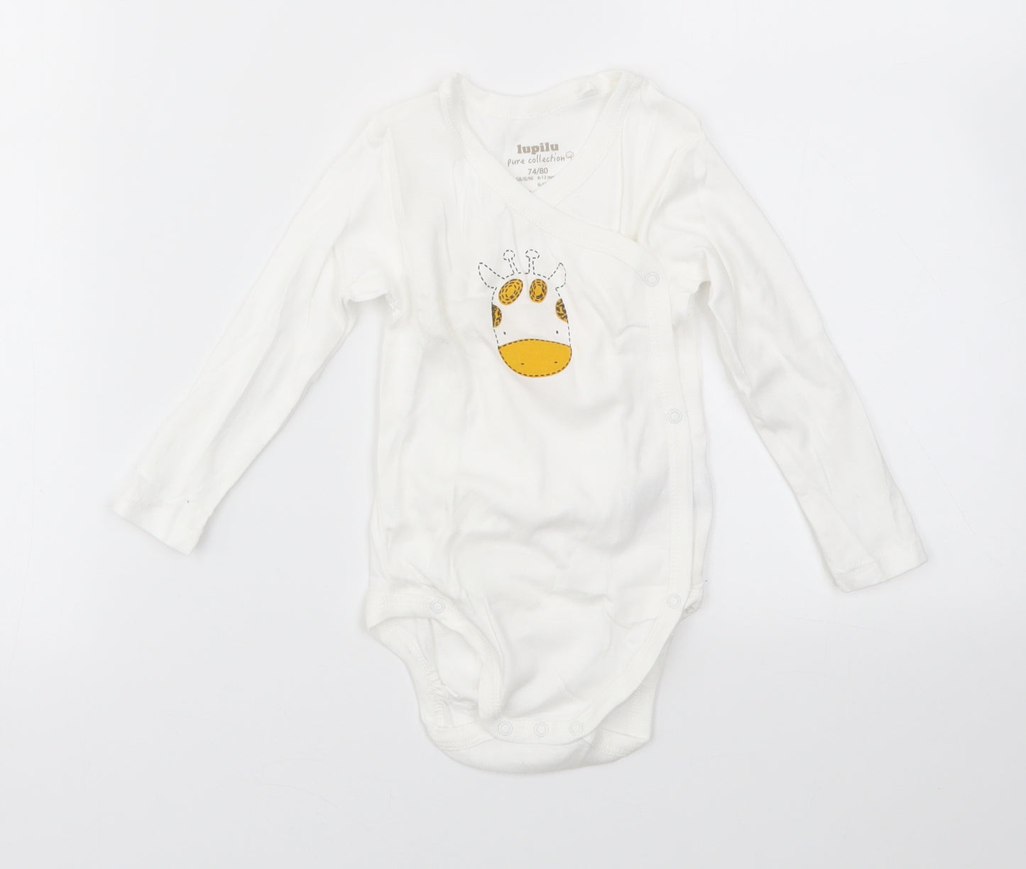 Lupilu Baby White Animal Print  Babygrow One-Piece Size 6-9 Months
