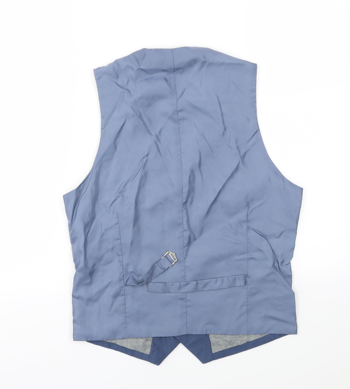 165 Mens Blue   Jacket Suit Waistcoat Size 34