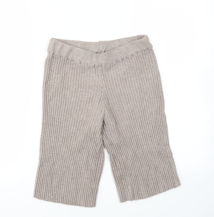 Laetitia Mem Womens Beige Cut-Off Shorts Size 34 - stretch waistband