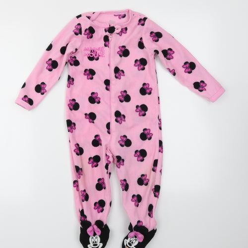 Primark Girls Pink Animal Print  Cami Bodysuit Size 2-3 Years