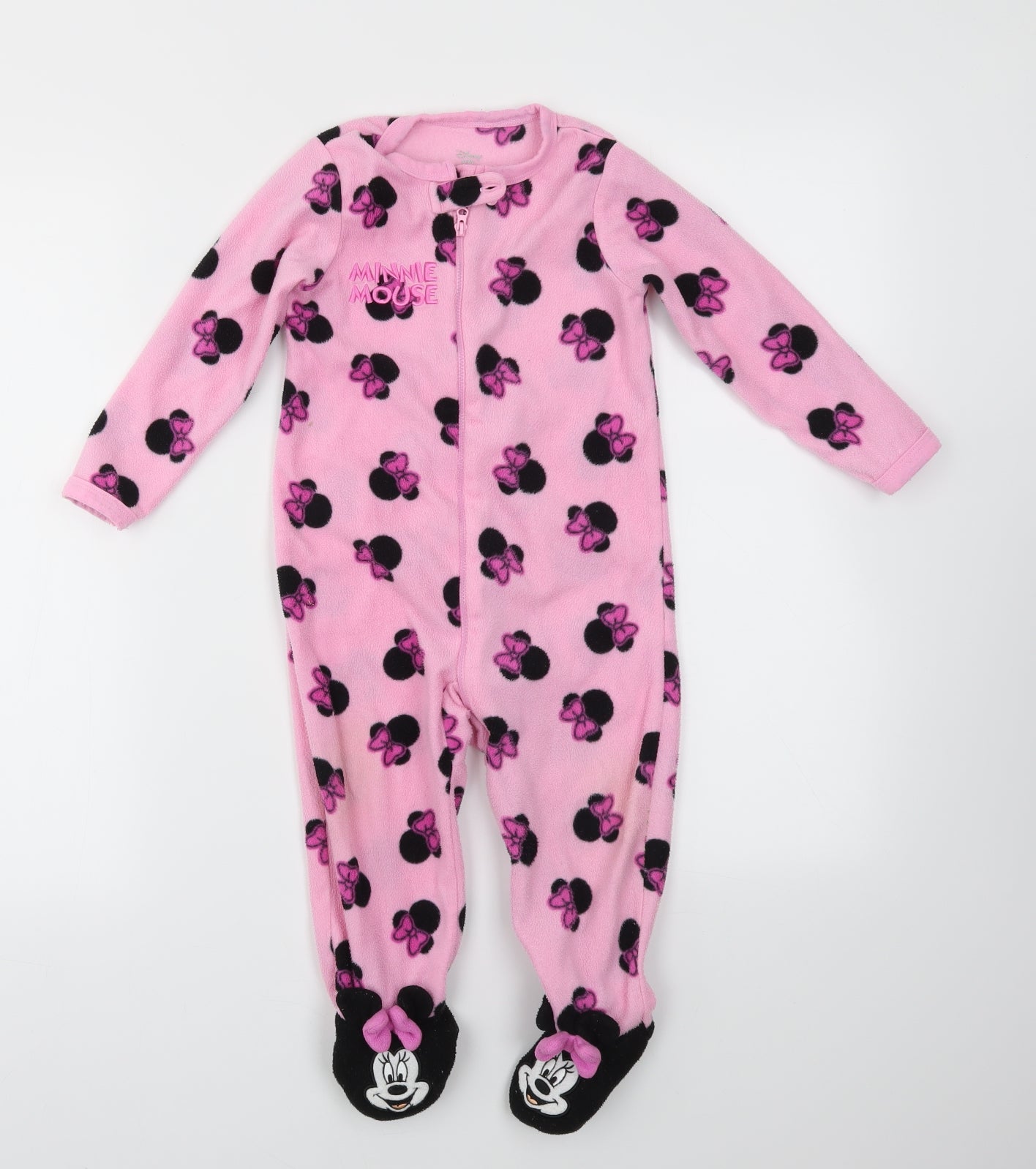 Primark Girls Pink Animal Print  Cami Bodysuit Size 2-3 Years
