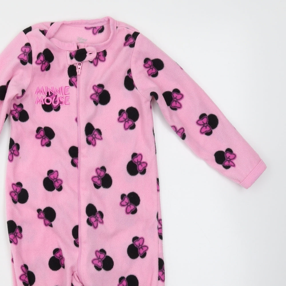 Primark Girls Pink Animal Print  Cami Bodysuit Size 2-3 Years