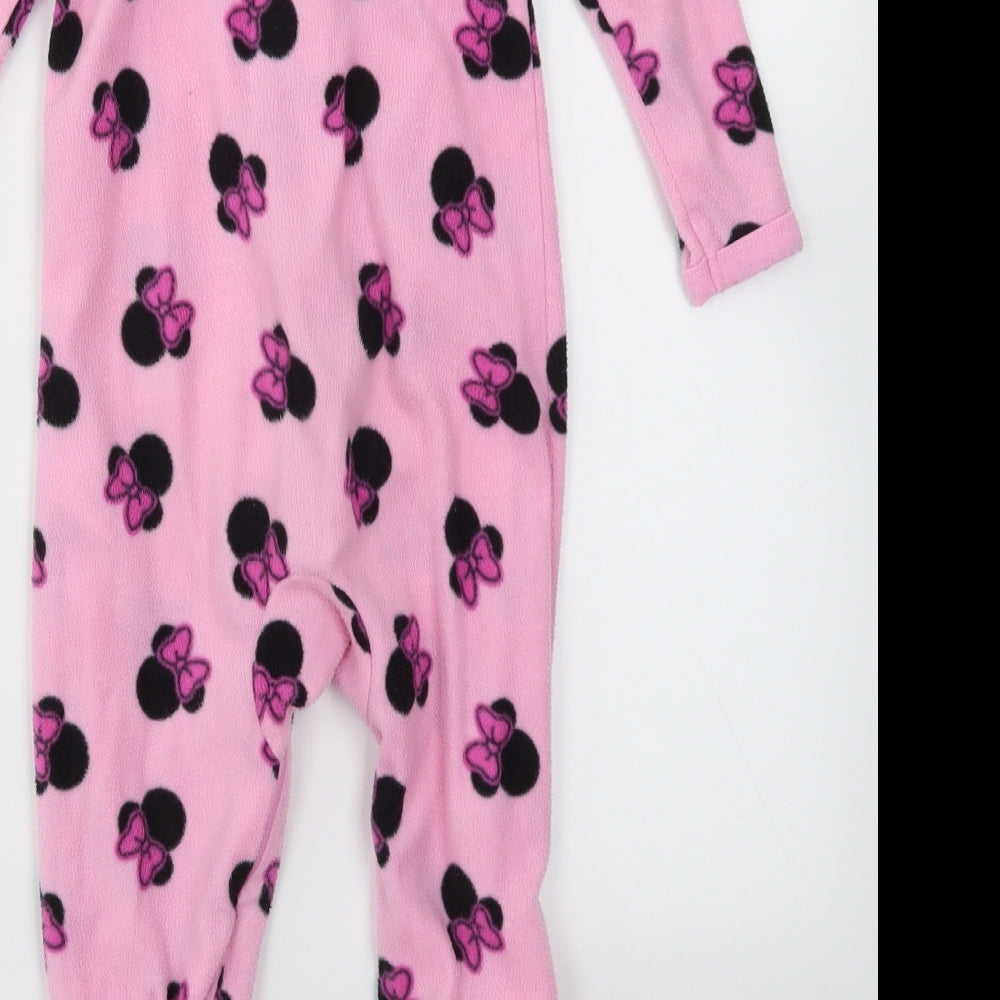 Primark Girls Pink Animal Print  Cami Bodysuit Size 2-3 Years