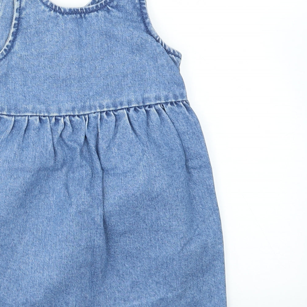George Girls Blue Animal Print  Fit & Flare  Size 2-3 Years