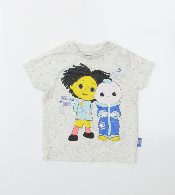 Nutmeg Girls Ivory Basic T-Shirt Size 2 Years