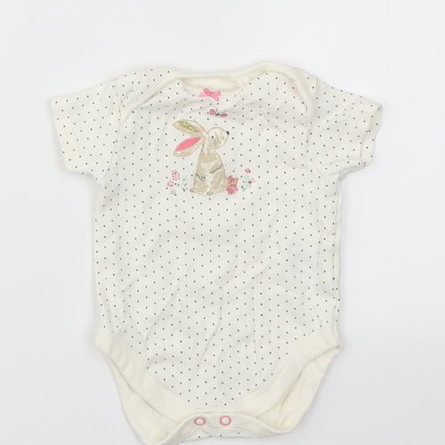 NEXT Girls Ivory Animal Print  Babygrow One-Piece Size 0-3 Months