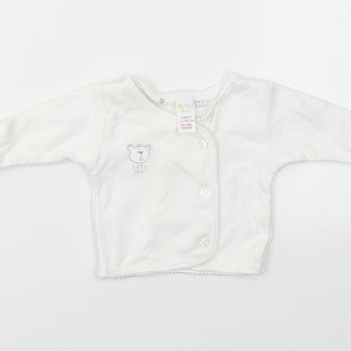 BABY MAC Girls White Houndstooth  Cardigan Jumper One Size