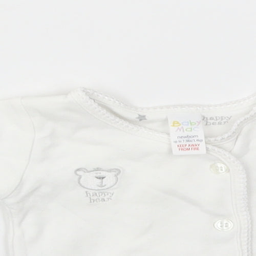 BABY MAC Girls White Houndstooth  Cardigan Jumper One Size