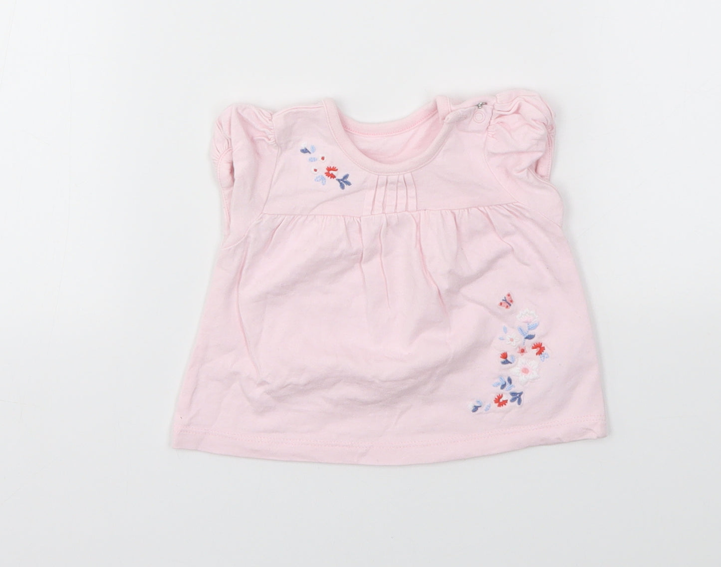 Nutmeg Girls Pink   Basic T-Shirt Size 0-3 Months