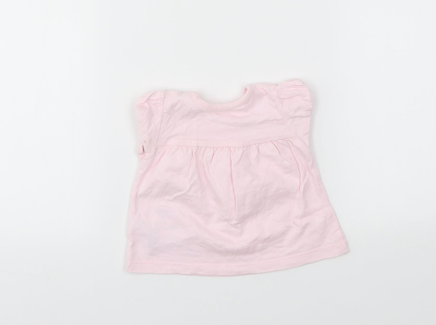 Nutmeg Girls Pink   Basic T-Shirt Size 0-3 Months