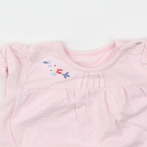 Nutmeg Girls Pink   Basic T-Shirt Size 0-3 Months