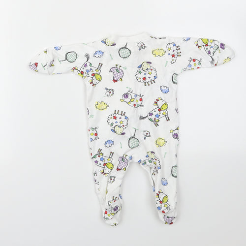 NEXT Baby Multicoloured Animal Print  Babygrow One-Piece Size Newborn