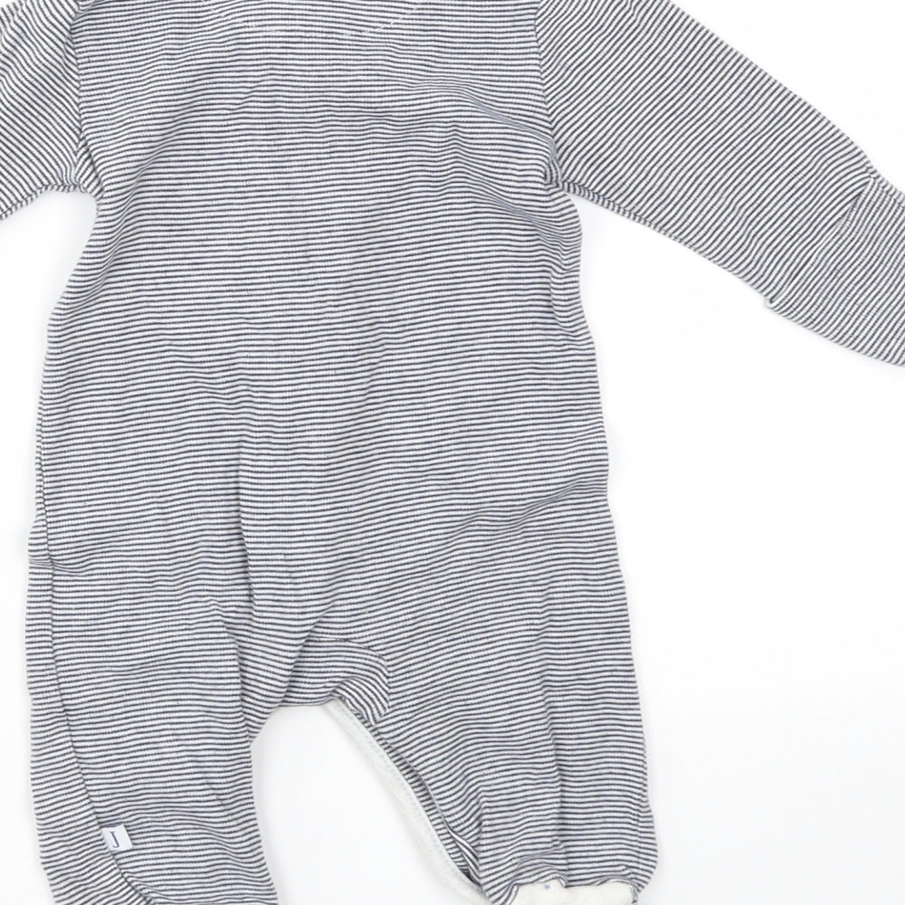 Debenhams Baby Blue Striped  Babygrow One-Piece Size 0-3 Months