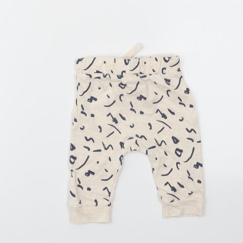 FRED &FLO Baby Ivory Animal Print  Capri Leggings Size 3-6 Months
