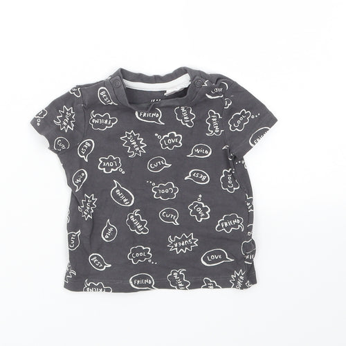 H&M Baby Grey Geometric  Basic T-Shirt Size 0-3 Months