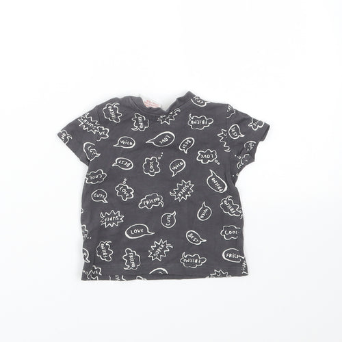 H&M Baby Grey Geometric  Basic T-Shirt Size 0-3 Months