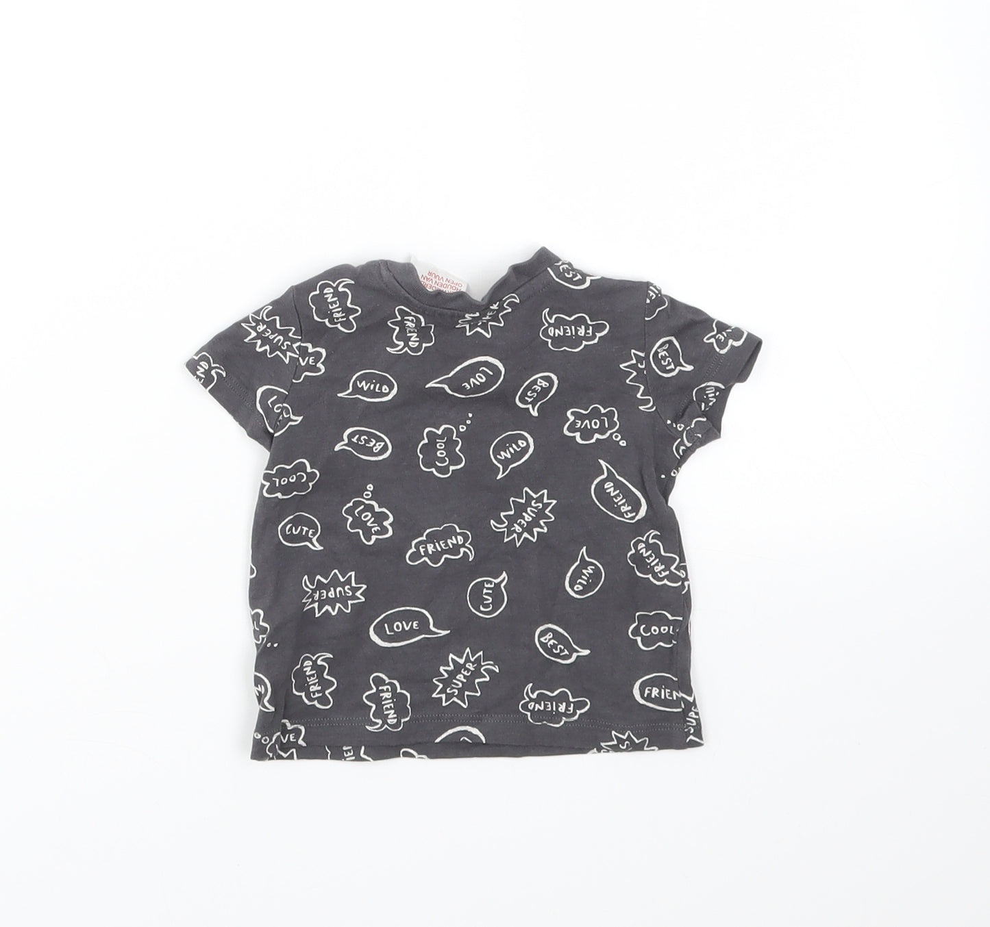 H&M Baby Grey Geometric  Basic T-Shirt Size 0-3 Months