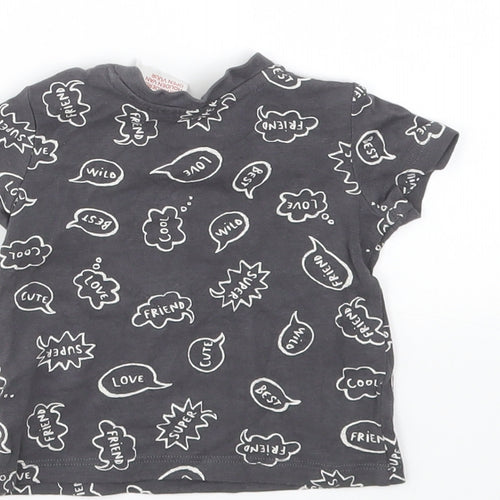 H&M Baby Grey Geometric  Basic T-Shirt Size 0-3 Months