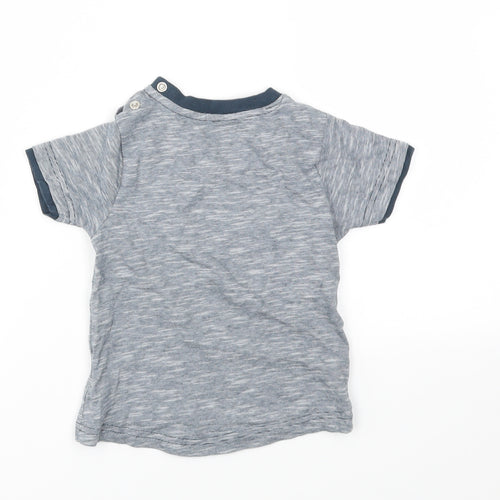 Nutmeg Boys Blue Houndstooth  Basic T-Shirt Size 2-3 Years