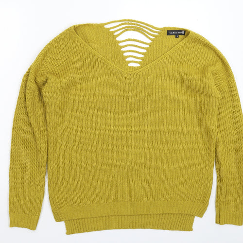 Cameo Womens Yellow  Knit Pullover Jumper Size 16