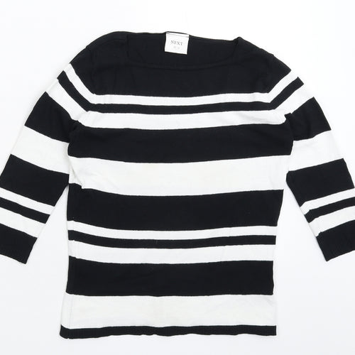 NEXT Womens Multicoloured Striped Knit Pullover Jumper Size 10