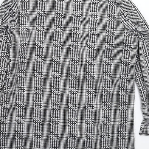 Cameo Womens Grey Houndstooth  Jacket Blazer Size 8
