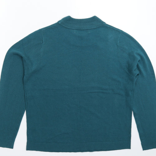 Pure & Natural Womens Blue  Knit Pullover Jumper Size 16