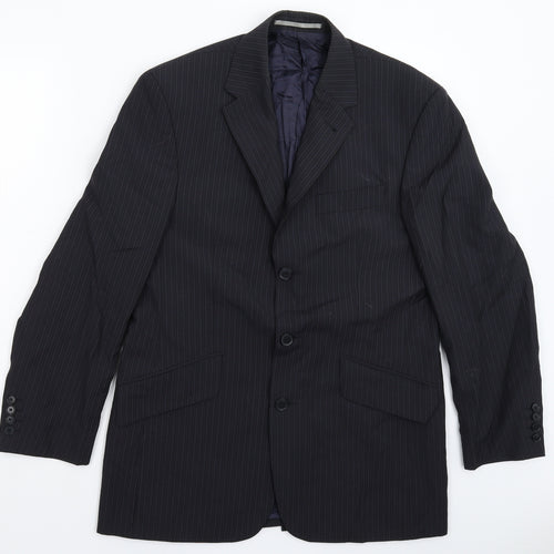 NEXT Mens Blue Striped  Jacket Suit Jacket Size 38