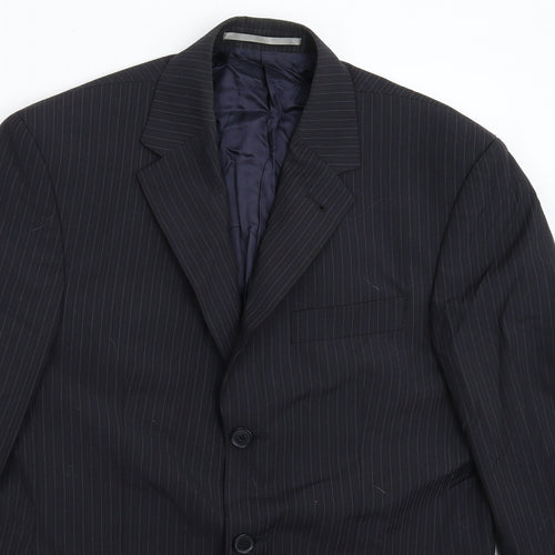 NEXT Mens Blue Striped  Jacket Suit Jacket Size 38
