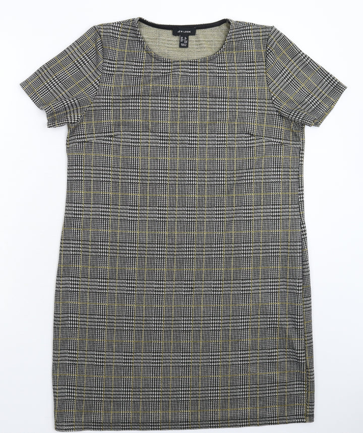 New Look Womens Grey Check Mini Size 12
