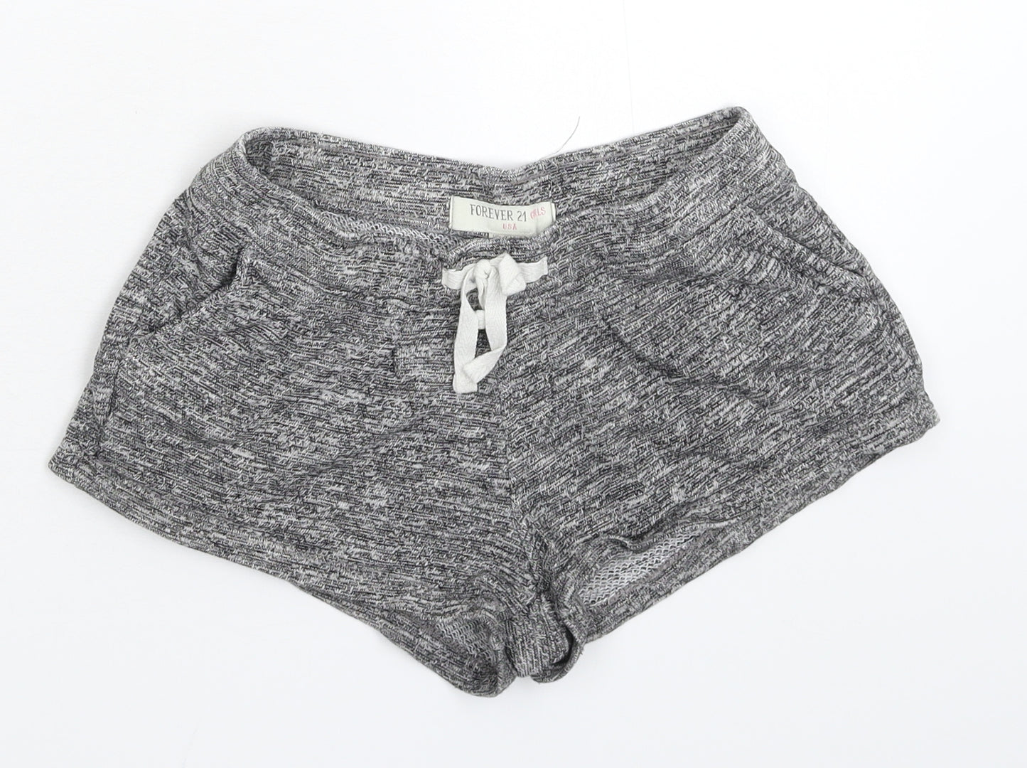 FOREVER 21 Girls Grey Solid  Cami Sleep Shorts Size 5-6 Years