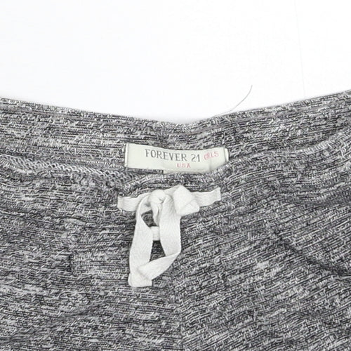 FOREVER 21 Girls Grey Solid  Cami Sleep Shorts Size 5-6 Years