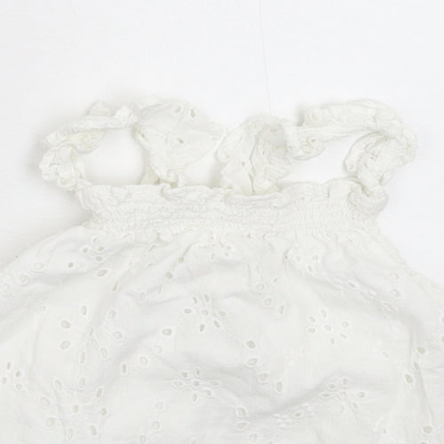 F&F Girls White   Basic Tank Size 4-5 Years