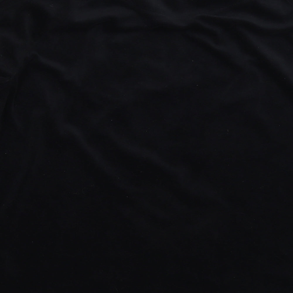 Primark Womens Black Solid Fleece Top Pyjama Top Size 14  - Minnie Mouse
