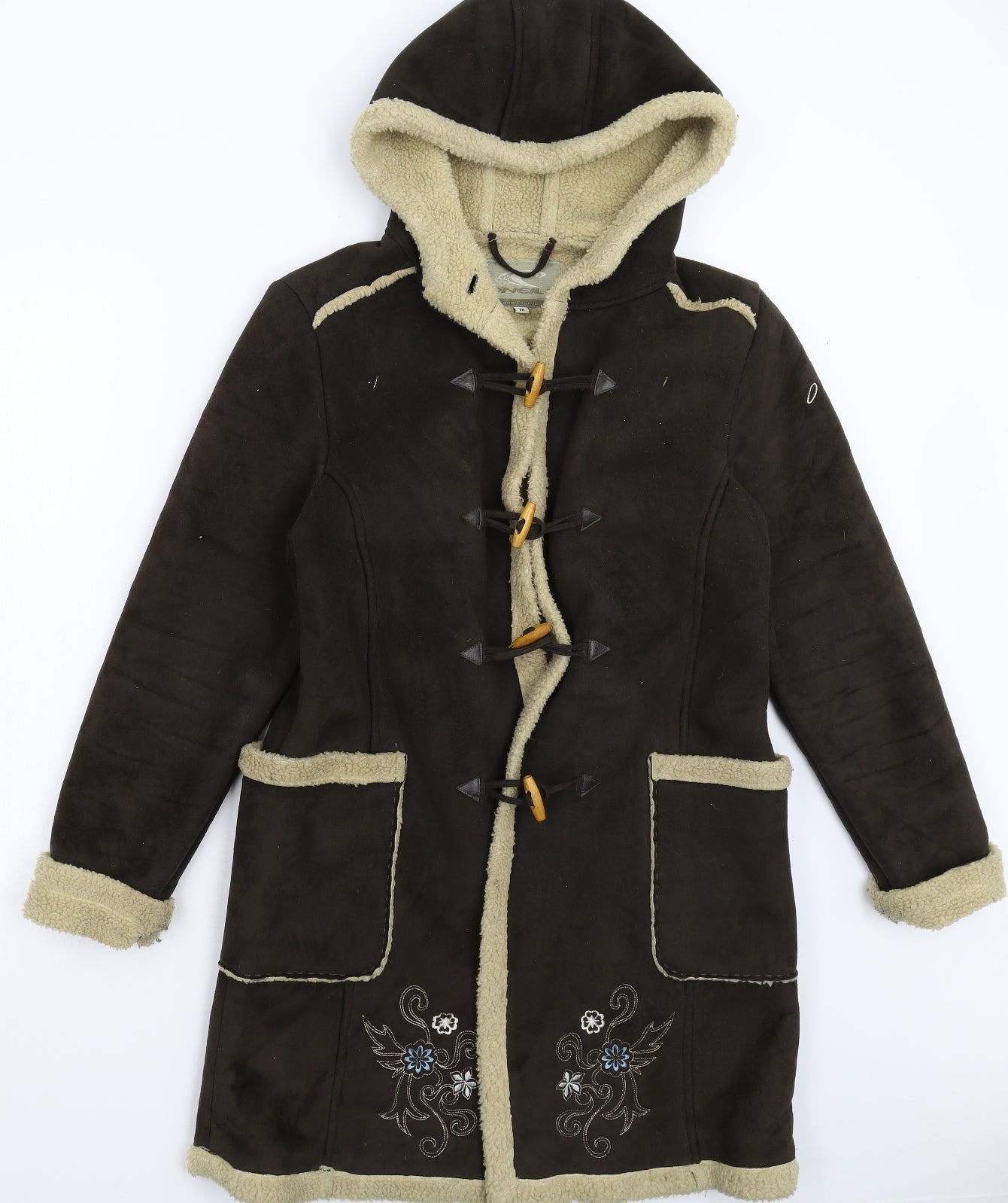 O'Neill Womens Grey Floral  Pea Coat Coat Size M