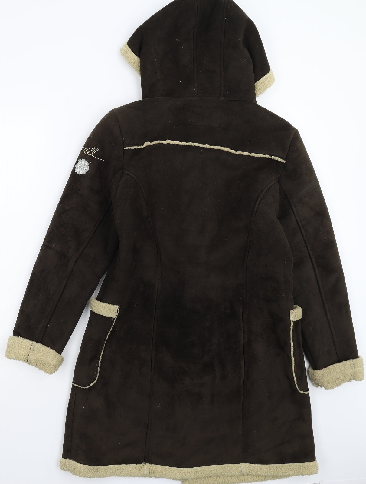 O'Neill Womens Grey Floral  Pea Coat Coat Size M