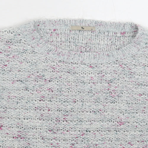 TU Womens Grey  Knit Pullover Jumper Size 12