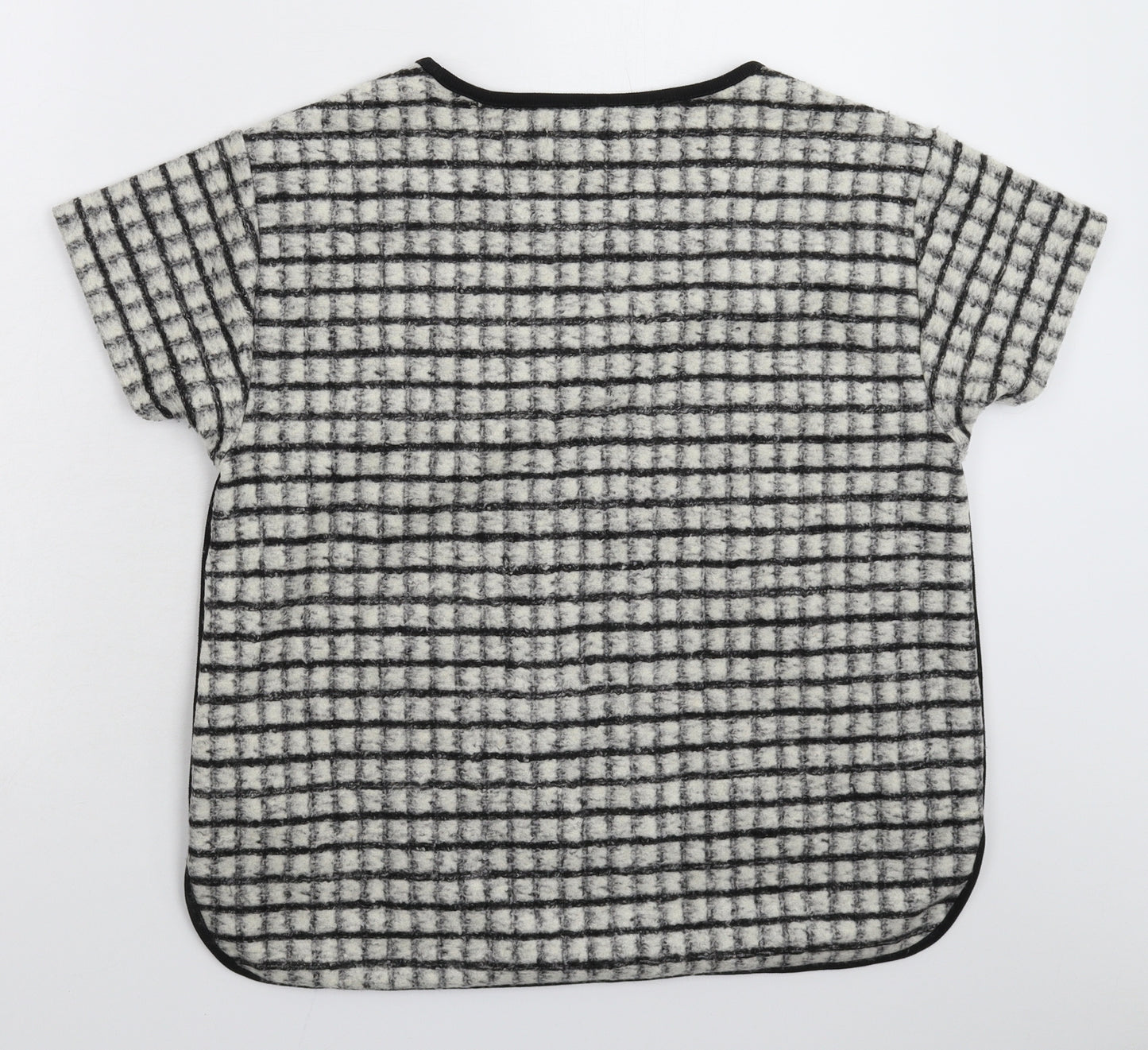 Madewell Womens Grey Check Knit Pullover Jumper Size S