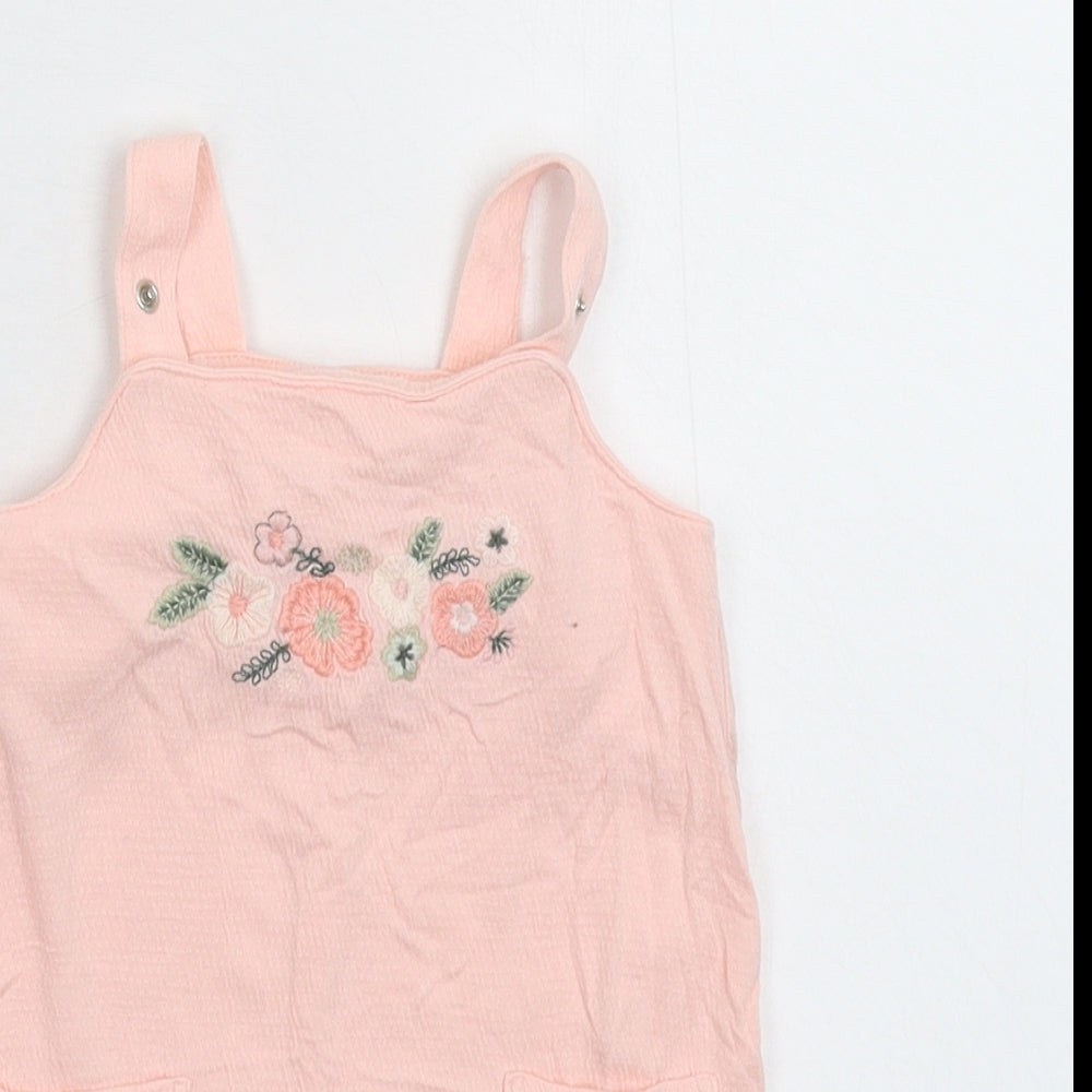 George Girls Pink Floral  Babygrow One-Piece Size 0-3 Months